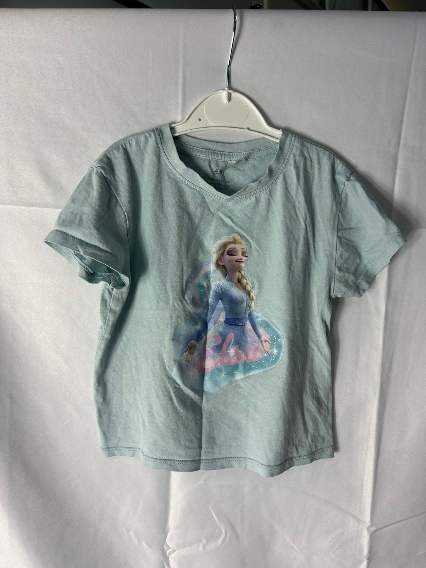Kids H&M blue frozen elsa top - Age 2-4 Years