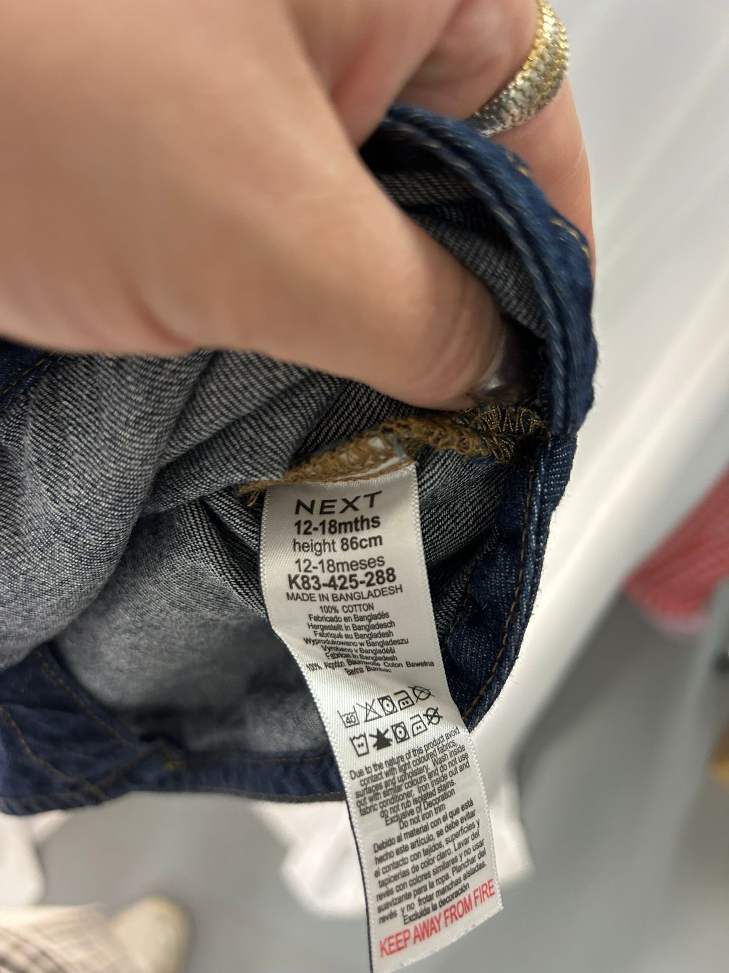 Babies NEXT Overshirt Blue Denim - Age 12-18 Months