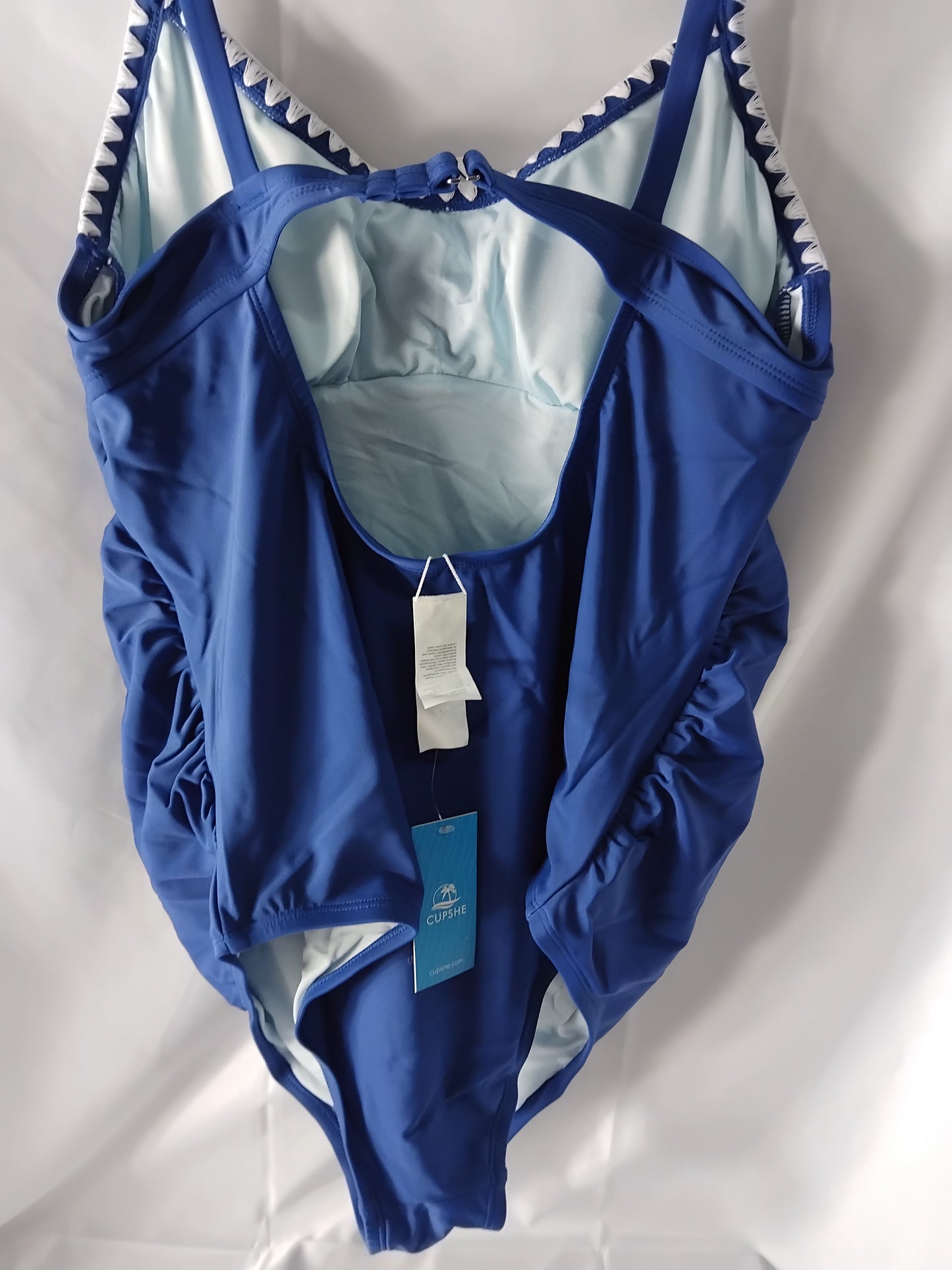 Ladies Maternity Swimwear Blue One Piece - Size L